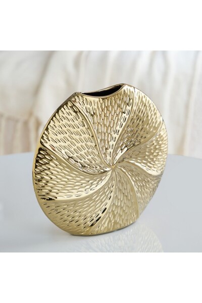 Home Box مزهرية دائرية من السيراميك من تيتاني 24×6.5×22 سم