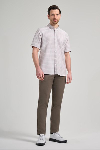 İmza Βαμβακερό πουκάμισο Classic Comfort Fit - Κοντό μανίκι, καρό σχέδιο, πέτο με κουμπιά, με τσέπες 1004250165