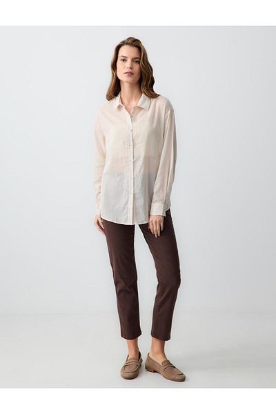 Jimmy Key Bitter Brown High Waist Regular Leg Denim Trousers