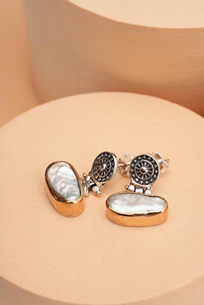 Sümer Telkari İnci Antik Tasarım Elişi Gümüş Küpe 5060