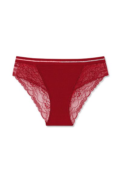 HNX Γυναικεία εσώρουχα 2 τεμαχίων Interlock Lace με λεπτομέρεια μέσης Glittery Elastic Slip