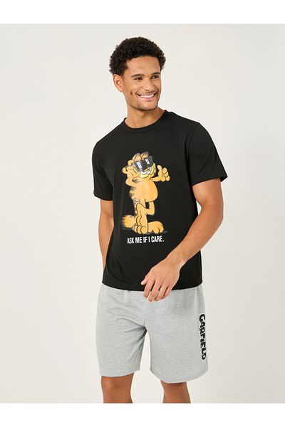 Styli Garfield Graphic Print T-Shirt and Shorts Set