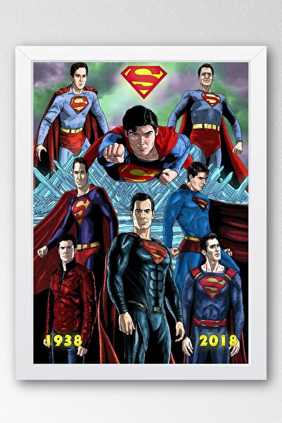 Saturn Tablou înrămat Superman - Pictură cu afiș de film