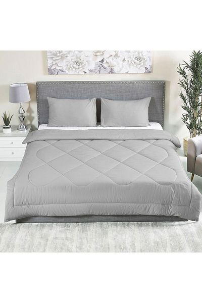 Home Box Ballina 3-Piece Solid Cotton King Comforter Set 220x240 cm