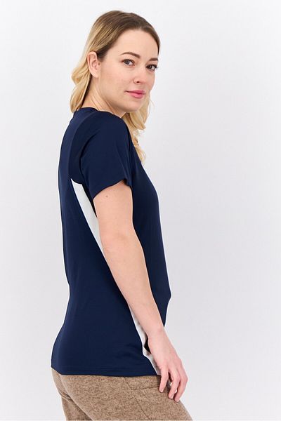 Nike Women Sportswear Fit Short Sleeve Jersey Shirt, Navy