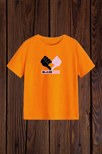 Wish BF _ تي شيرت بناتي مطبوع يدويًا باللون الأسود