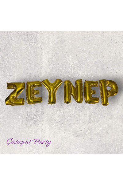 SİNDA KİŞİYE ÖZEL HARF FOLYO BALON SETİ - GOLD RENGİ - 40 CM