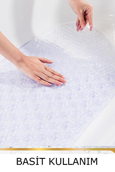 Pimula home Super Anti-Slip Silicone Bath Mat with Suction Cups for Bath and Shower