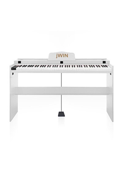 JWIN SDP-92 Tuş Hassasiyetli 88 Tuşlu Kapaklı Dijital Piyano - Beyaz