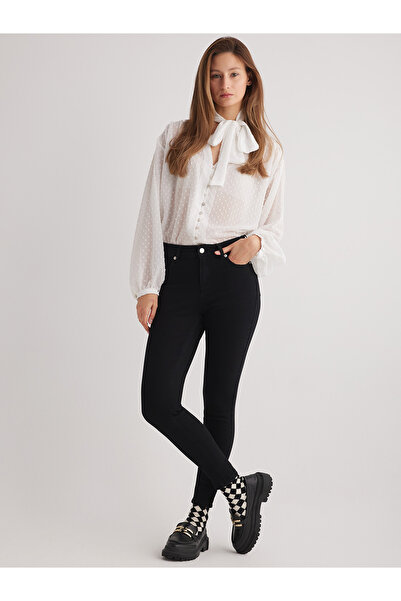 JUD Miranda 96 Blugi skinny negri cu talie normală pentru femei