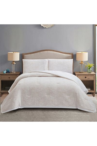 Home Box Bern Miass 3-Piece Micromilk Velvet Flannel King Comforter Set 220x240 cm