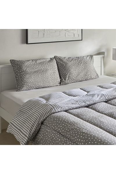Home Box Ontario Clove 3-Piece Printed Microfiber King Comforter Set 220x240 cm