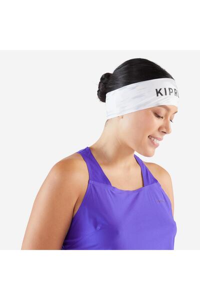 Decathlon Kiprun Adult Bandana - Running - White/Graphic Pattern - Kiprun V2