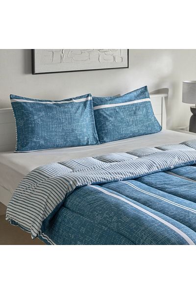 Home Box Ontario 3-Piece Elfin Printed Microfiber King Comforter Set 220x240 cm