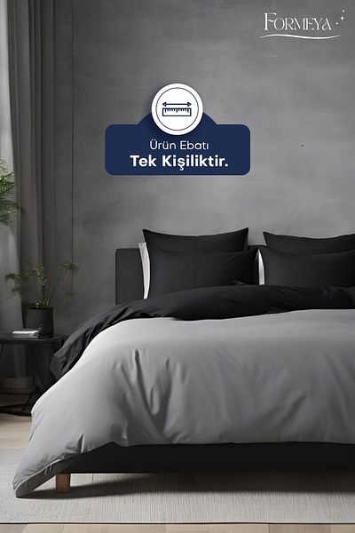 Formeya Elastisches Bettbezug-Set für Einzelbett – 1 Kissenbezug