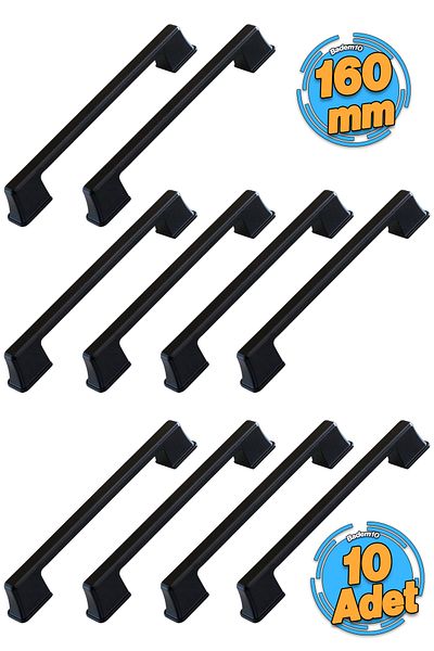 Badem10 10 bucăți Cemre 160 mm mobilier din metal negru sertar bucătărie dulap dulap mâner mâner