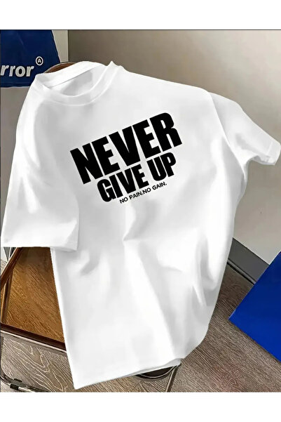 Wish BF Tricou unisex cu imprimeu Never Give Up