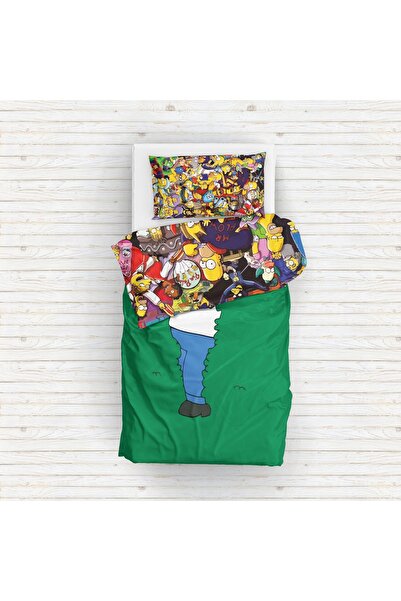 The Lucid Lab Homer Simpson & Simpsons Çift Taraflı Nevresim Takımı - 200 cm x 220 cm