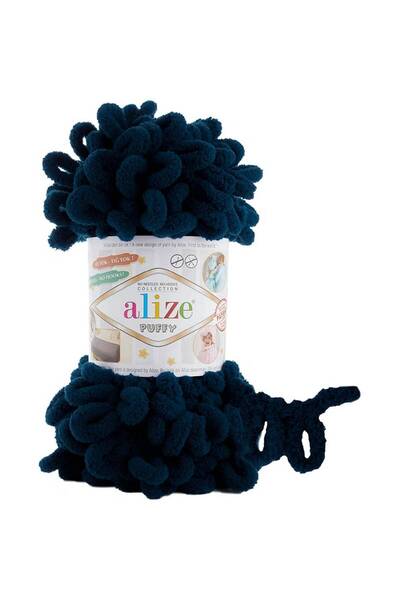 Alize Puffy 770 Antrasit Lacivert 5 Adet El Örgü İpliği