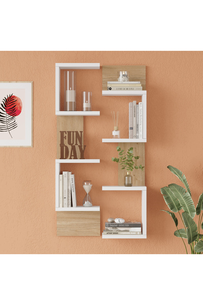 Yurudesign Shelf 22 Duvar Rafı Sepet-Beyaz WL22-SW