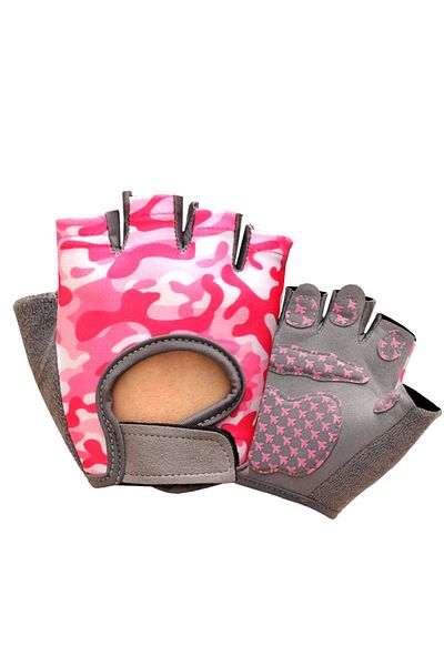 Choice M Camouflage pink Children's Gloves Half Finger Outdoor Sports Kids Cycling Boys Girls Protection An