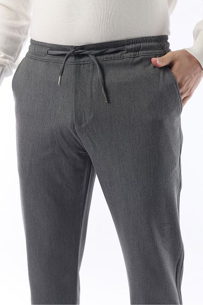 İDS COLLECTİON Pantaloni confortabili din Lycra Slimfit Jogger, gri sezonier