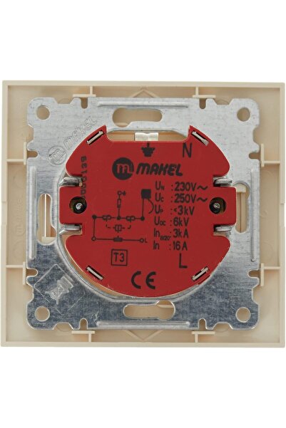 MAKEL DEFNE ŞOK KORUMALI SIVA ALTI TOPRAKLI PRİZ