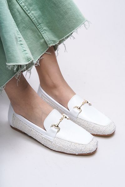 Riccon Γυναικείες μπαλαρίνες Winlayna White - 0012093