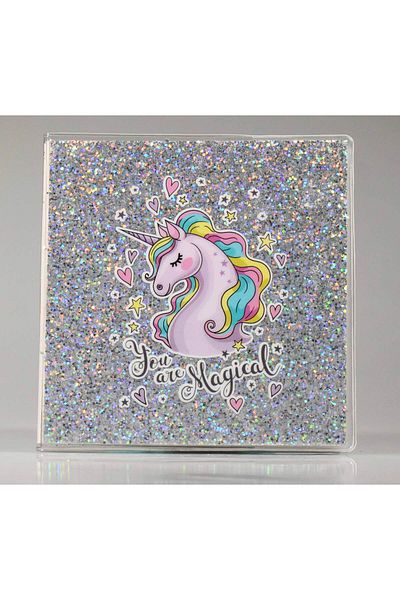 4nio Gray Silvery Magical Unicorn Small Notebook