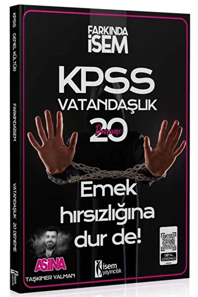 İsem Yayıncılık 2024 FARKINDA İSEM KPSS AŞİNA VATANDAŞLIK 20’Lİ DENEME