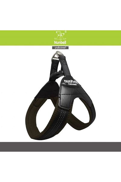 Nunbell Black Small Breast Dog Collar with Neoprene, Reflector (2-4 kg)