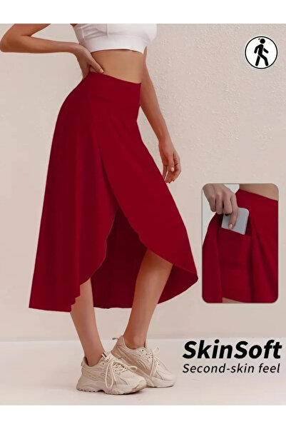 Wear Up eyesof Γυναικεία Κολάν Λεπτομέρειας Τσέπης Φούστα με άμμο