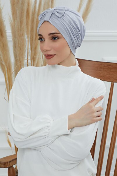 Aisha's Design Bowknot Bonnet,B-7,Grey 2