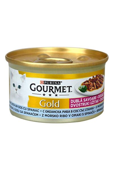 Gourmet Purina Gold Parça Etli Okyanus Balığı Ve Ispanaklı Kedi Konservesi 85gr