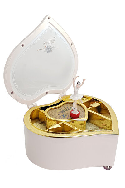 Chavin Hareketli Balerinli Kalp Takı ve Müzik Kutusu hd138
