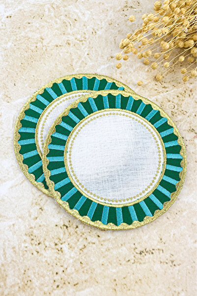 WEARE2 منديل كوكتيل متوافق مع Pip Studio Love Birds باللون الفيروزي الأخضر - ...