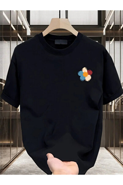 Wish BF Tricou oversize imprimat cu modele florale