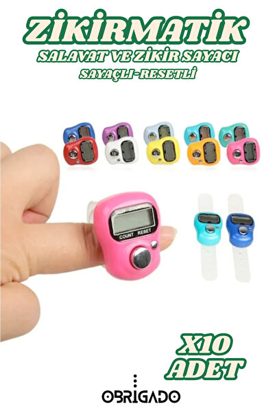 obrigado 10 Ψηφιακά Ζικματικά Δαχτυλίδια - Μετρητής Salavat και Tasbih, Εύκολ...