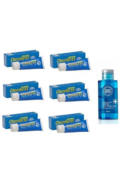 Chondurax 6 Pieces of GEl 75 ml - Hand Disinfectant 100 ml Gift