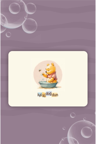 neşeli günlerim Αυτοκόλλητο με θέμα τα γενέθλια του Γουίνι το Αρκουδάκι * 18 ...