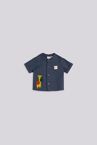 Layette Baby Boy Navy Blue Shirt