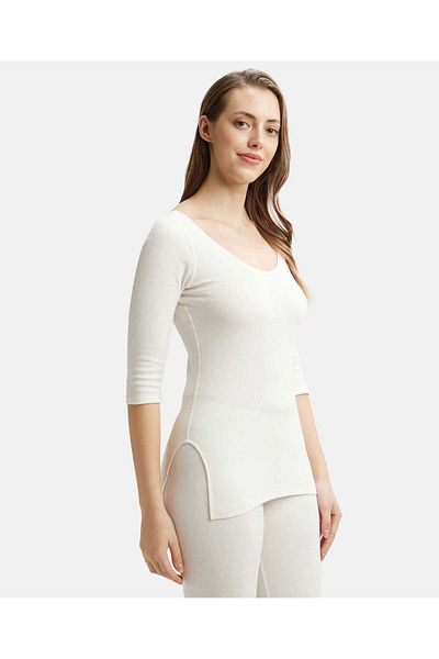 JOCKEY Thermal 3/4 Sleeve Top 2503-01 White