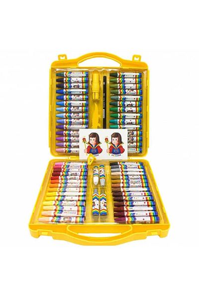 Monami 55+5 Color Boxed Crayon Plastic Box
