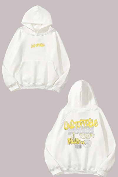 Anetos Un Stop Pable Design Rucsac cu imprimeu Alb Swea tricou