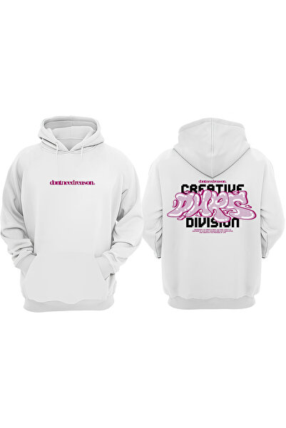 Anetos Λευκό φούτερ Creative Division Design με τύπωμα