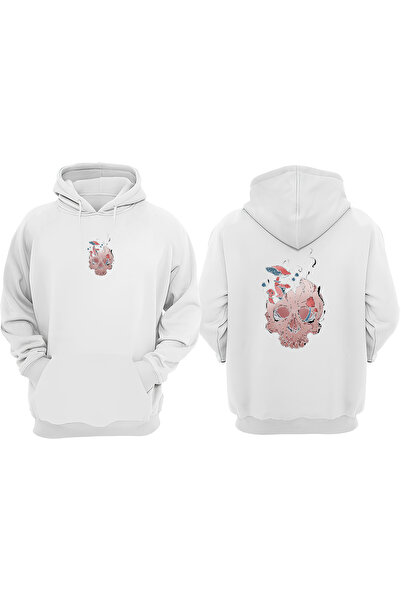 Anetos Head Mashroom Design Rucsac cu imprimeu Alb Swea tricou