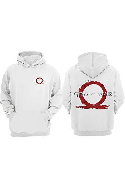 Anetos Λευκό φούτερ με σχέδιο λογότυπου God Of War με τύπωμα