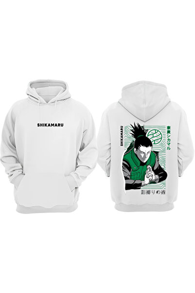 Anetos Shikamaru Nara Naruto Design Rucsac cu imprimeu Alb Swea tricou