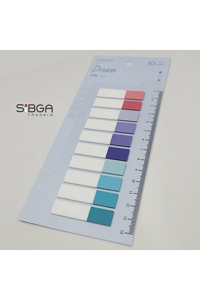 sibga tasarım Transparent Colored Postit Post-it Post ItBookmark Bookmark Postit Sticker Note Paper 200 Sheets