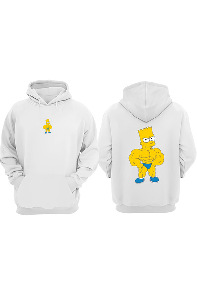 Anetos Simson Design cu spatele musculos cu imprimeu Alb Swea tricou